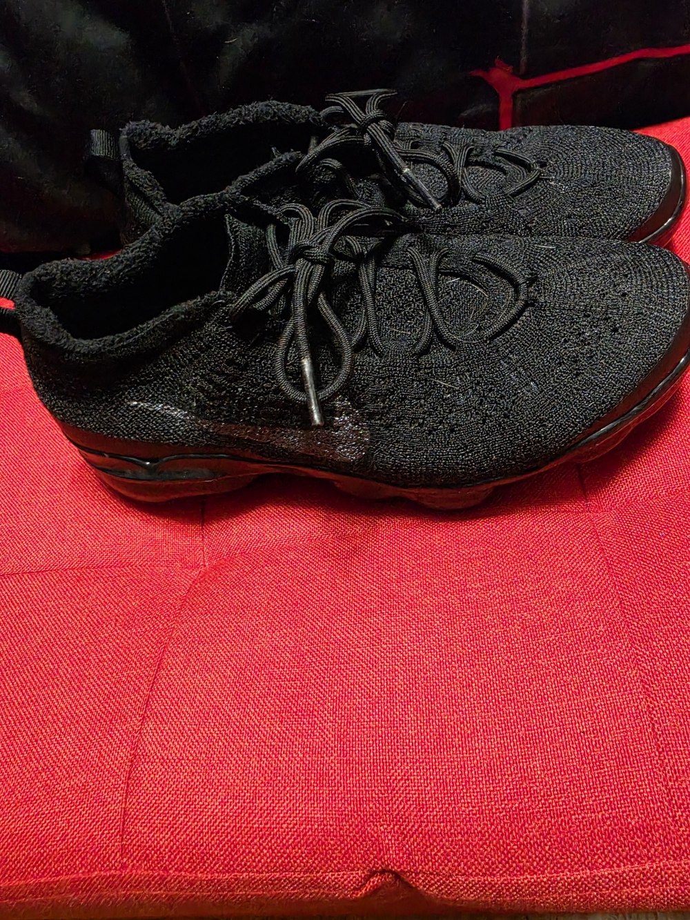 Women Nike Vapormax Lightweight Knit Athletic Sneakers - Black